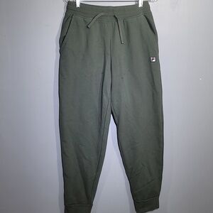 FILA Army Green Fleece Sweatpants Joggers Pants